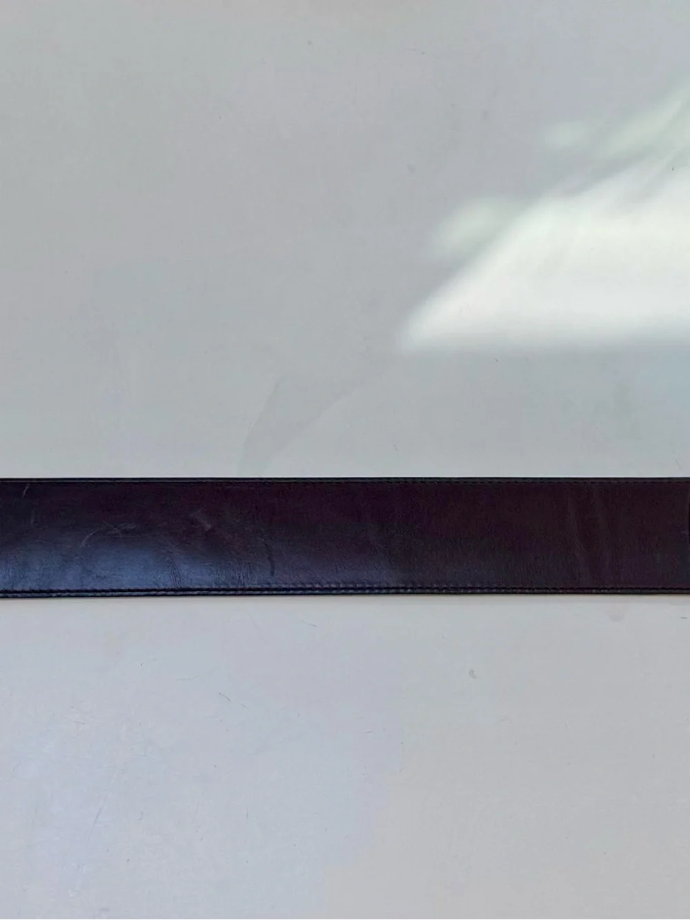 Designer Unisex Wide Leather Strap Bag Belt - Dark Burgundy.